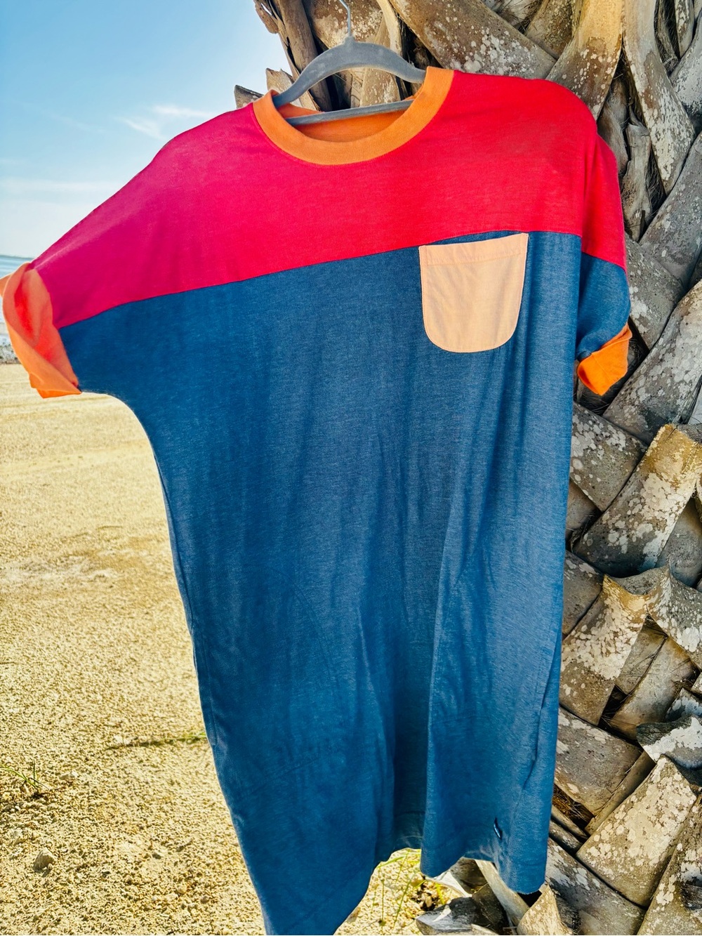 KAVU Colorblock  Pocket Tee Dress